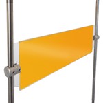 Directory slat style poster holder on bars 